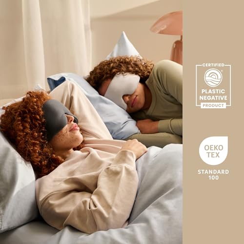 Asteroid Grey Sleep Mask 23” x 4” Weighted Eye Mask for Sleeping 0.75 lbs 100% Light Blocking Mask for Travel and Rest Silky Soft Fabric for Deep Gentle Sleep
