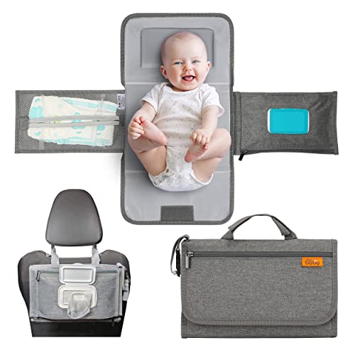 Portable Diaper Changing Pad with Wipes Pocket