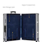 20 Inch All Aluminum Carry On Luggage with Leather Handle