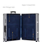 28 Inch All Aluminum Checked in Luggage with Leather Handle