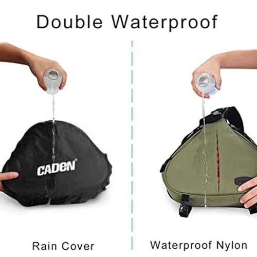 Camera Bag Sling Backpack Camera Case Waterproof with Rain Cover Tripod Holder