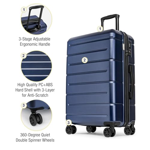 Luggage Sets 3 Piece Hardshell 20" (3 Count)