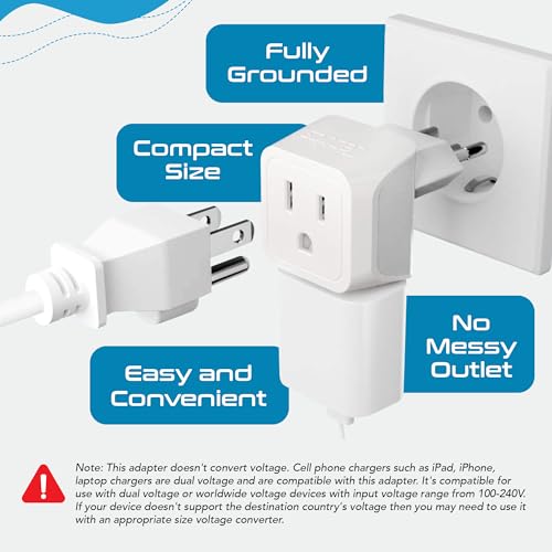 Switzerland Travel Adapter Plug with Dual USA Input