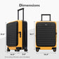 Top Opening Carry on Luggage with Narrow Trolley Handle