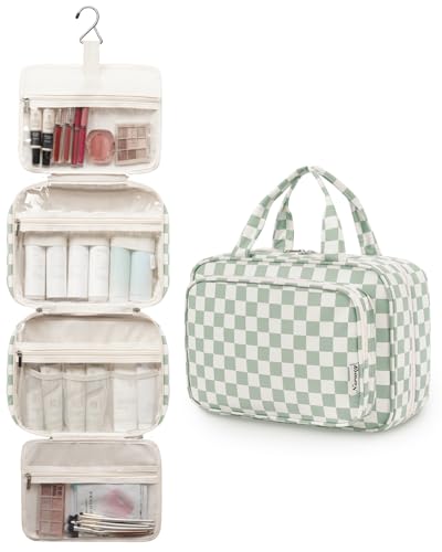 Travel Toiletry Bag for Women Large Hanging Makeup Bag Organizer Toiletries Bag for Full Size Essentials Accessories Cosmetics