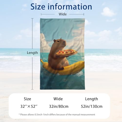 Cute Capybara Beach Towel