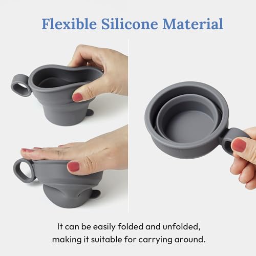 6 oz 2 pack Mini Silicone Collapsible Travel Cup (2 Count)