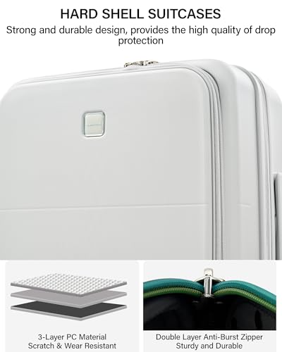 20 Inch Expandable Carry On Luggage 22x14x9 Airline Approved