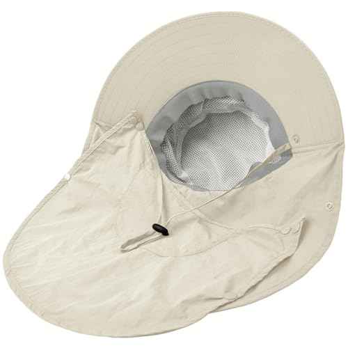 Sun Hat for Men Women with Neck Flap