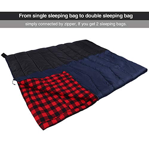 Cotton Flannel Sleeping Bag for Adults