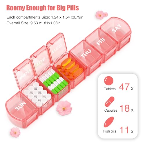 Extra Large Pill Organizer 2 Pack (14 Count)