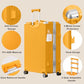 Luggage PC+ABS Aluminum Frame Zipperless Checked Luggage Hard Shell Suitcase with TSA Lock Double Spinner Wheels 28 Inch Orange