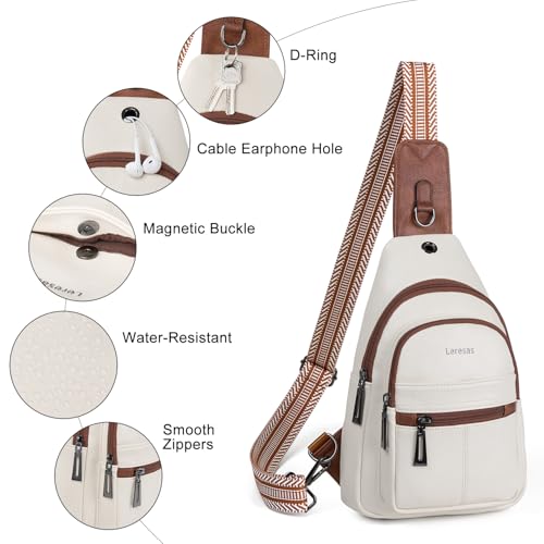 7L Sling Bag for Women Vegan Leather Crossbody Purse Chest Bags Fashionable Trendy Fanny Pack with Travel