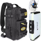 Small Fishing Backpack with Tackle Boxes Fishing Sling Bag DIY Embroidery Patches Tackle Bag Gift for Men Black