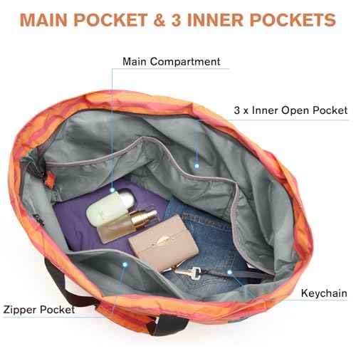 Beach Bag Waterproof Sandproof Large Capacity Foldable for Women