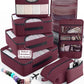 8 Set Packing Cubes for Travel Essentials (99 Count)