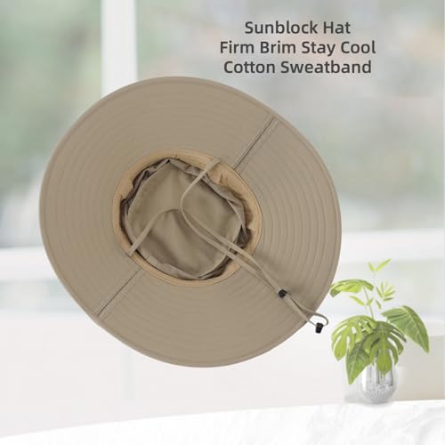 UPF50+ Mens Sun Hat Wide Brim Fishing Hat Foldable Large Brim UV Protection Sun Hat for Men Women Beach Gardening