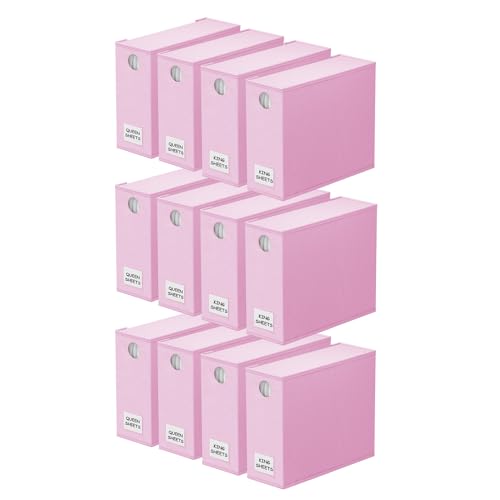 12 Pack Bed Sheet Organizers and Storage (12 Count)