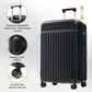 Luggage Sets Durable Hardshell 3 Piece Suitcase with Bags (5 Count)