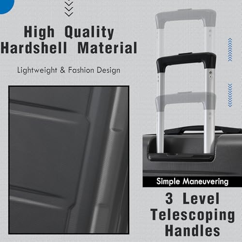 Luggage Set Expandable 2 Piece Suitcase Sets with Spinner Wheels (4 Count)