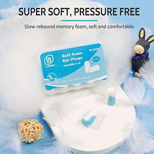 Soft Foam Ear Plugs for Sleeping (5 Count)