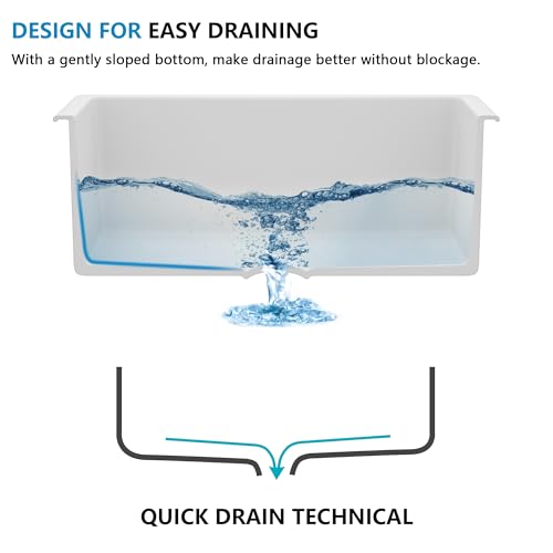 27"x19" White Undermount Sink