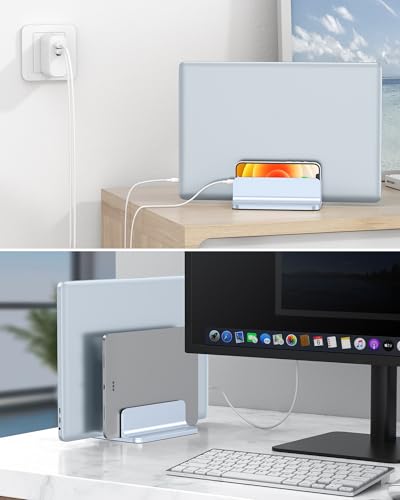 Dual Vertical Desk Laptop Stand Holder