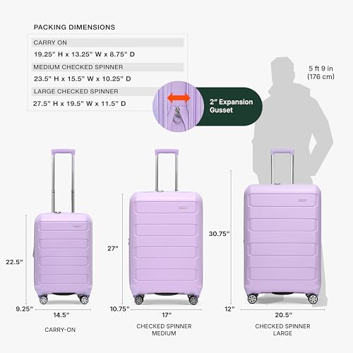 Pagosa Hardshell Expandable Luggage with Spinner Wheels