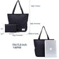 Large Capacity Foldable Tote Bag with Zipper