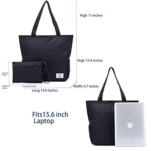 Large Capacity Foldable Tote Bag With Zipper