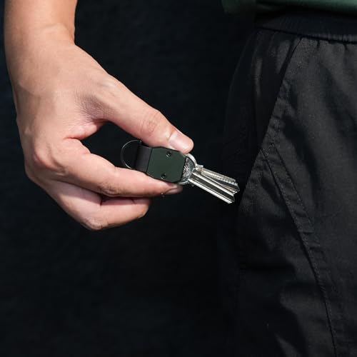 Compact Aluminum Carbon Fiber Mini Key Organizer Holder Keychain