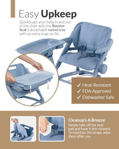 Feed Me 3-in-1 Travel High Chair Booster Seat - Airy Blue