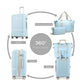 Luggage Set 3 Piece Suitcase Sets with Spinner Wheel (6 Count)