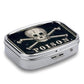 Metal 2 Compartment Pill Organizer Travel Friendly Portable Compact Pill Box Cute Pill Case to Hold Vitamins