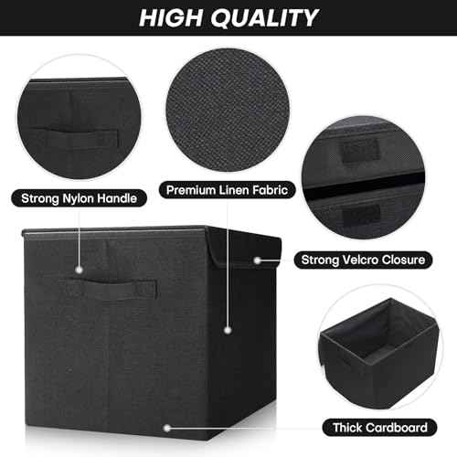 Large 42 Quarts Fabric Storage Bins with Lids [2