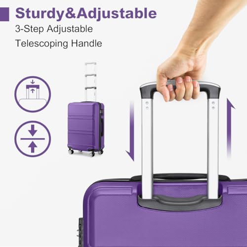4 Piece Luggage Sets Expandable with Spinner Wheels TSA Lock (4 Count)