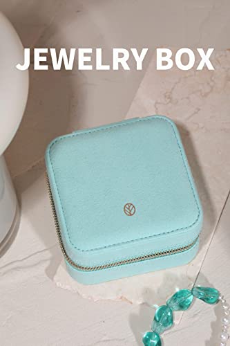 Travel Jewelry Organizer Boxes for Women Small Portable Necklace Earrings Bracelet Rings Travel Case Best Friend Birthday Gifts for Women Trendy