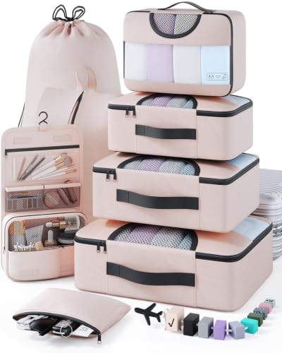 8 Set Packing Cubes for Travel Essentials (8 Count)