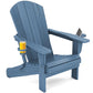 Outdoor Adirondack Chairs with 2 Cup Holders