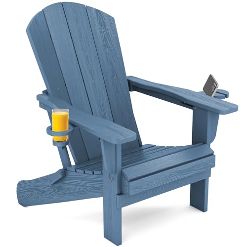 Outdoor Adirondack Chairs with 2 Cup Holders