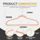 50 Pack New Premium Quality Velvet Hangers Ultra Thin Non Slip Adult Felt Space Saving Hangers for Closet Heavy Duty Coat Pants Jackets Dress Hangers 360° Swivel Hook Hold Upto 10lbs Rose Gold (50 Count)