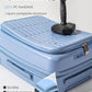 Expandable Top Open Carry On Luggage 22x14x9 Airline Approved