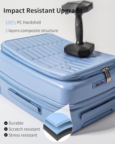 Expandable Top Open 24 Inch Checked Luggage with Spinner Wheels