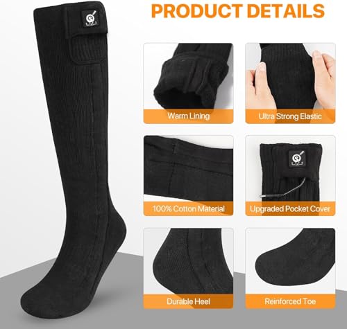 Upgraded Rechargeable Electric Heated Socks