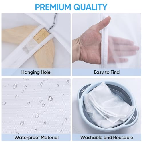 6PK Garment Bags for Hanging Clothes (6 Count)