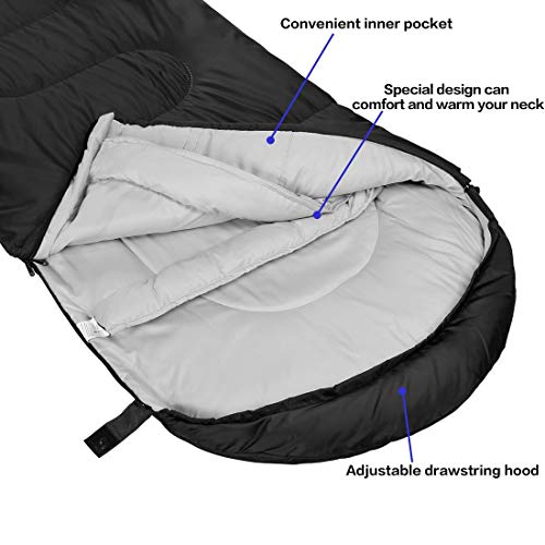 3 4 Season Sleeping Bag for Adults & Kids