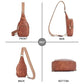 Crossbody Bags for Women PU Leather Cross Body Sling Bag for Woman Travel Brown