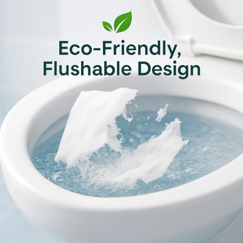 Individually Wrapped XXL Toilet Seat Covers Disposable Flushable for Travel (70 Count)