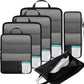 6 Set Ultralight Compression Packing Cubes Packing Organizer for Travel Accessories Luggage Suitcase Backpack (6 Count)