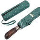 Folding Umbrella Real Wood Handle Walnuts Alpine Green